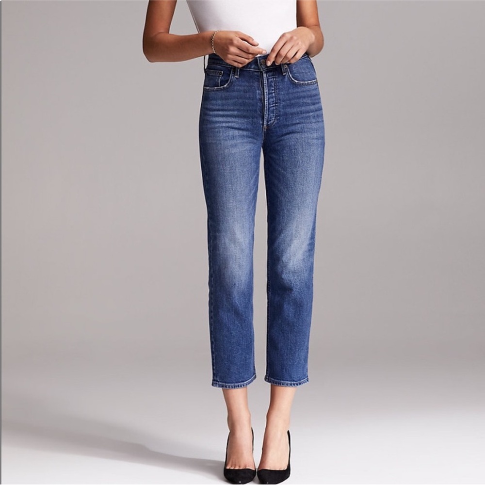 Denim Forum Arlo High Rise Straight Ankle